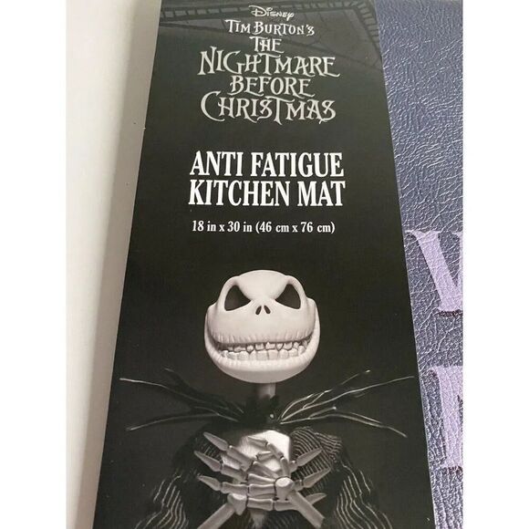 NIGHTMARE BEFORE CHRISTMAS Jack & Sally Anti Fatigue Kitchen Mat 18 x 30” NEW - Picture 3 of 11